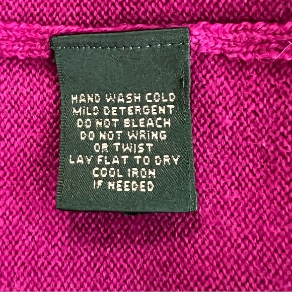 Lauren Ralph Lauren 100% Merino Wool Open Front Cardigan With Shawl Collar Small - Picture 7 of 9